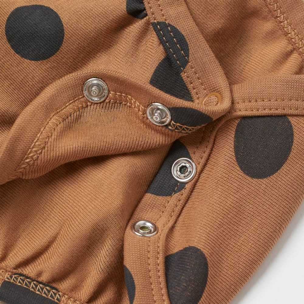 Custom Name on H&amp;M 3-pack long-sleeved bodysuits (0-9mths) - Dark Grey/Spotted, view 4