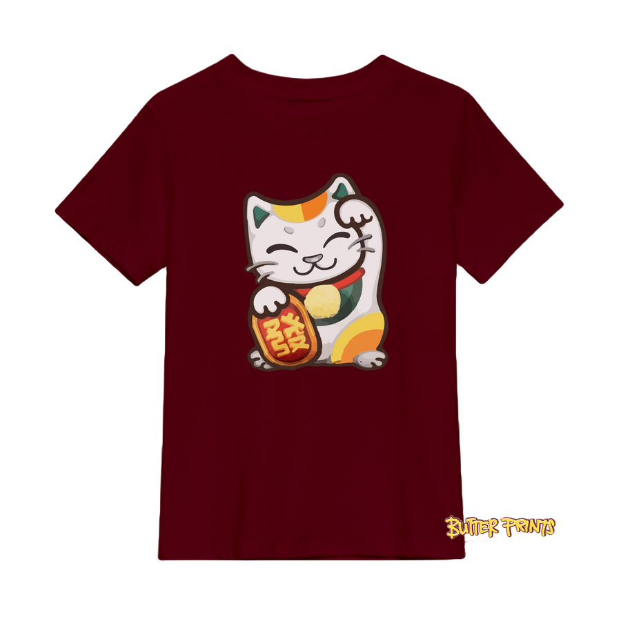 Lucky Cat T-shirt (with print name option)